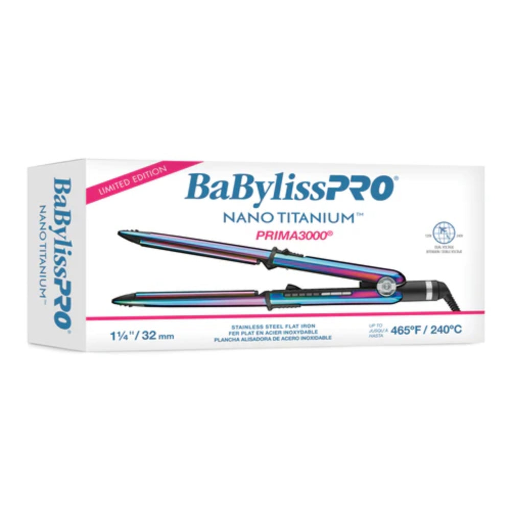 Babyliss Pro Limited Edition Iridescent Nano Titanium Prima Stainless Steel Flat Iron 1.25" (BNTRB3000TUC) — image 12