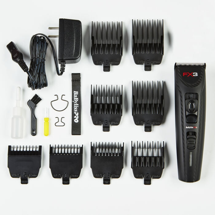 BaBylissPRO FX3 Matte Black Professional High-Torque Cordless Clipper (FXX3CB) + FREE DLC/Titanium Fade Blade (FX903B) — image 3
