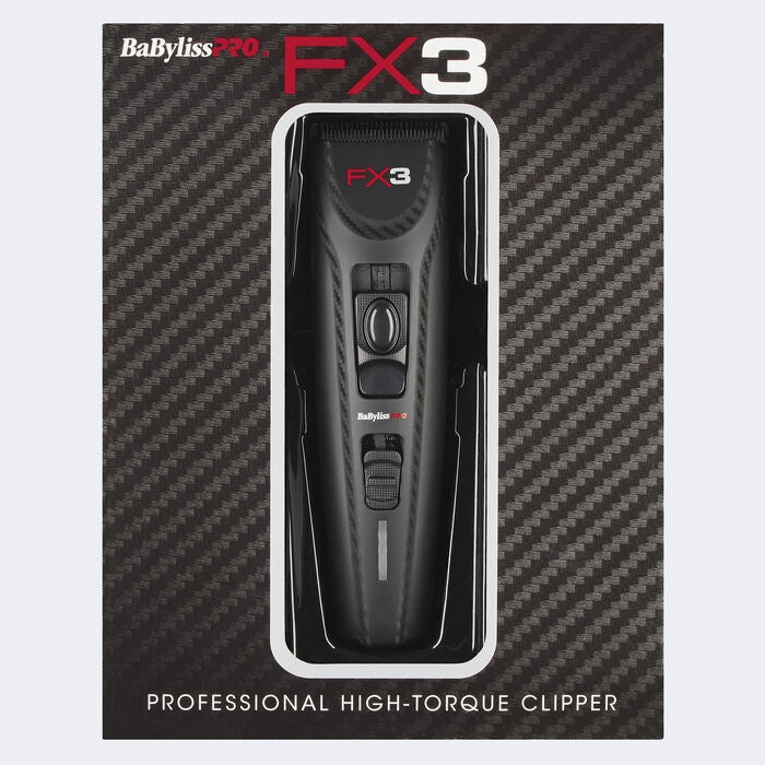 BaBylissPRO FX3 Matte Black Professional High-Torque Cordless Clipper (FXX3CB) + FREE DLC/Titanium Fade Blade (FX903B) — image 4