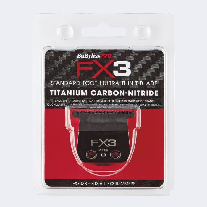 BaBylissPRO FX3 Titanium Carbon-Nitride Standard-Tooth Ultra-Thin Replacement T-Blade (FX703B) — image 6