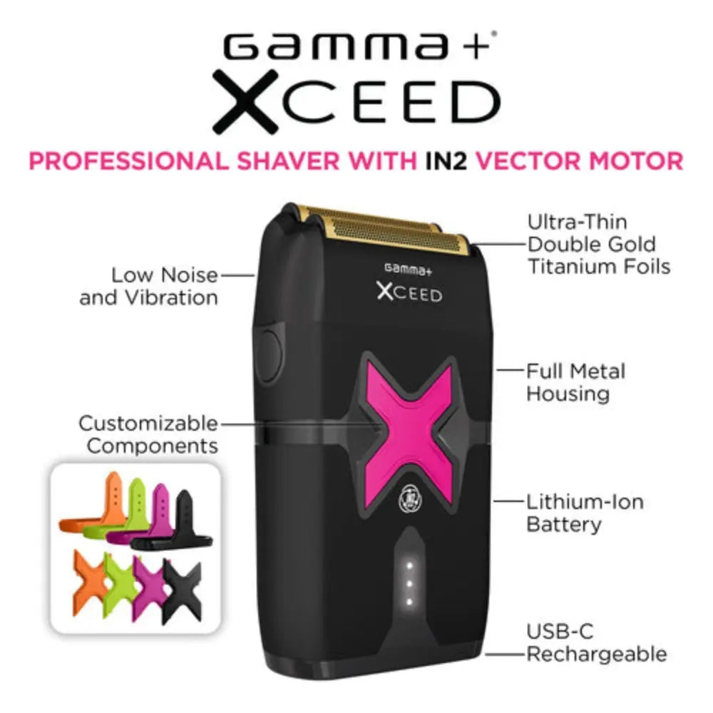 Gamma+ XCEED Professional IN2 Vector Motor Cordless Double Foil Shaver (GP803B)