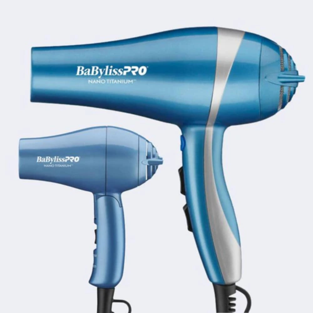 Babyliss Pro Nano Titanium Lightweight Ionic Hair Dryer & Folding Travel Hair Dryer Value Set (BNTPP70) — image 1