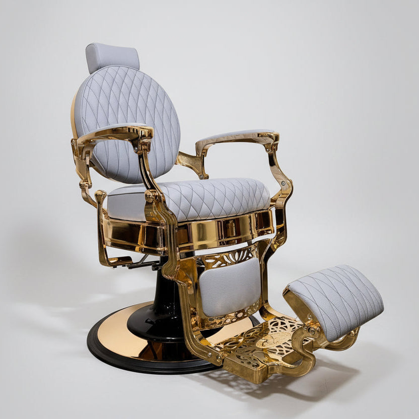 Custom Truman Gold Barber Chair – Alsace Diamond