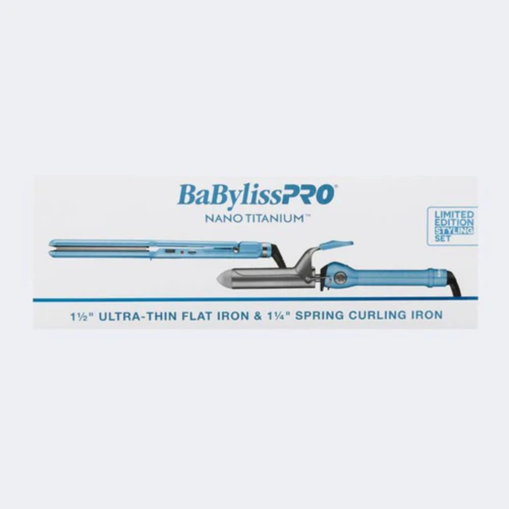 Babyliss Pro Nano Titanium Limited Edition 1.5" Ultra-Thin Flat Iron (BNT4073TUC) + 1.25" Spring Curling Iron (BNT125S) Value Pack (BNTPP69) — image 3