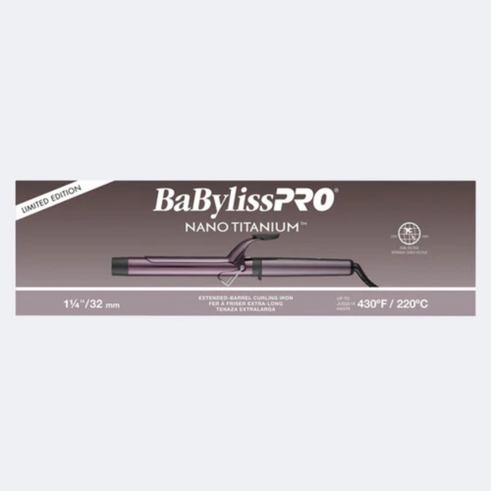 Babyliss Pro Limited Edition Nano Titanium Nightfall Extended Barrel Curling Iron - 1.25" (BNTWP125XLUC) — image 4