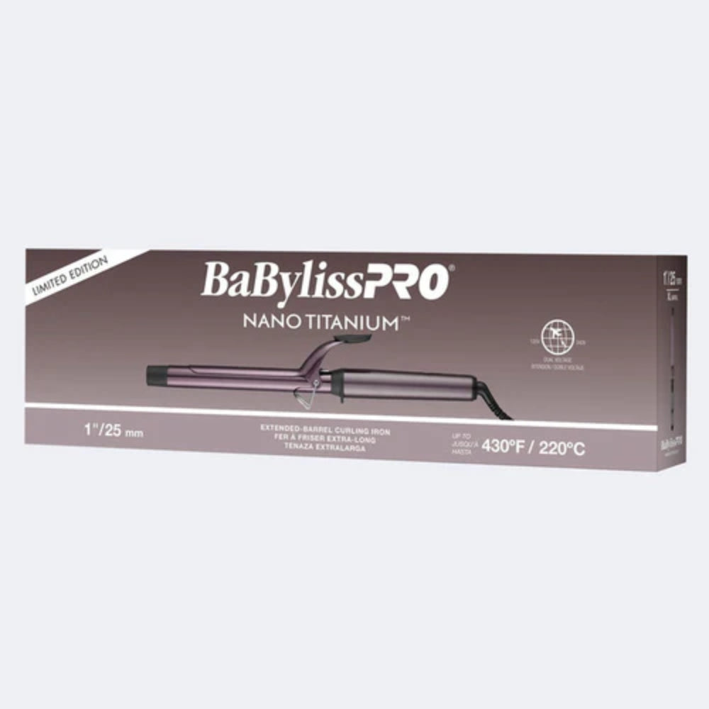 Babyliss Pro Limited Edition Nano Titanium Nightfall Extended Barrel Curling Iron - 1" (BNTWP100XLUC) — image 4