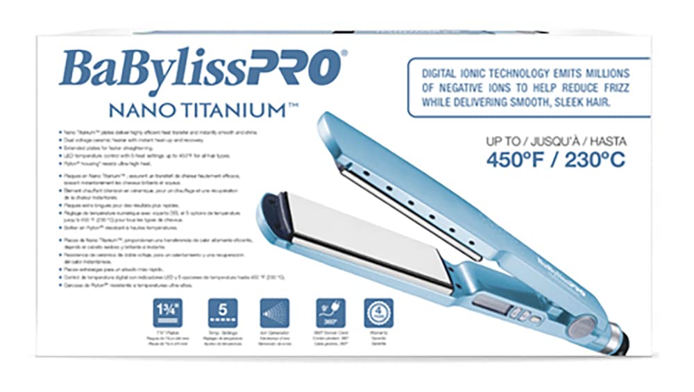 BaBylissPRO Nano Titanium Ionic Flat Iron - 1.75" (BNT4094TUC) — image 9