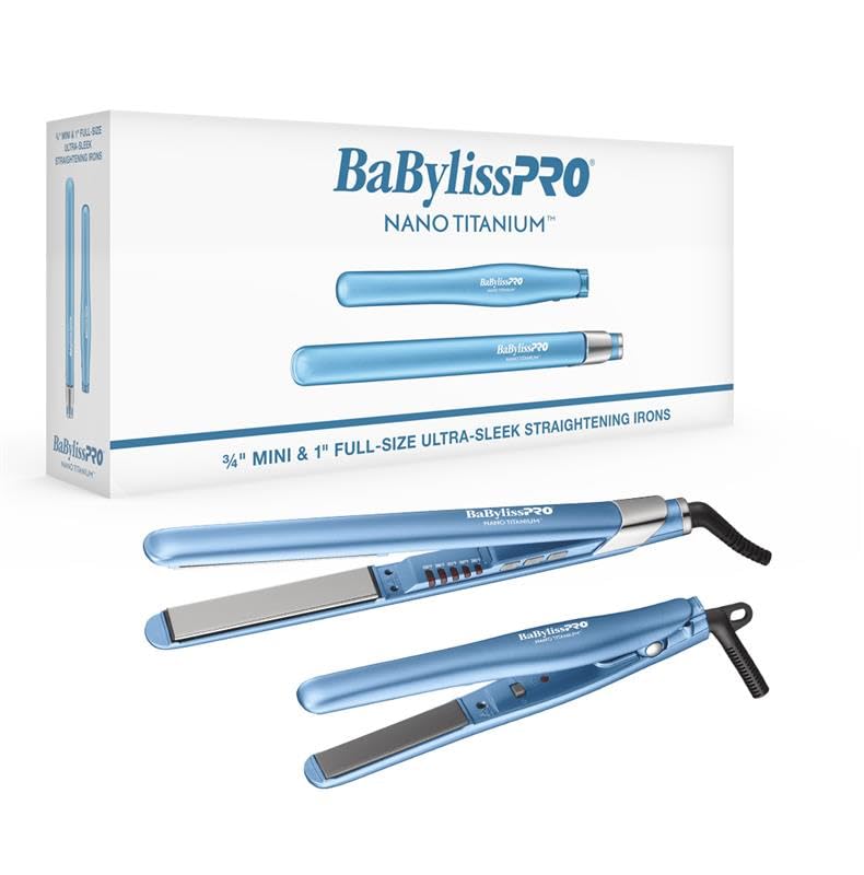 BaBylissPRO Nano Titanium 1" & 3/4" Ultra-Sleek Flat Iron Value Set (BNTPP93) — image 2
