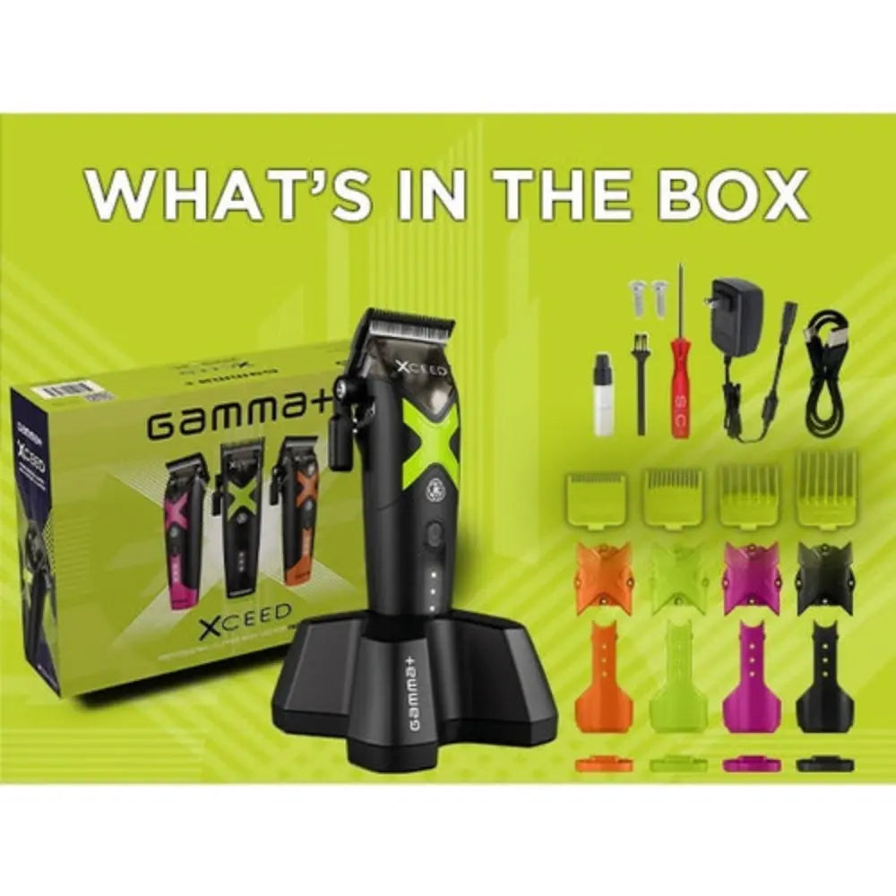 Gamma+ XCEED IN2 Vector Motor Cordless Clipper + Trimmer + Shaver Set (Combo) (GP418B/GP609B/GP803B)