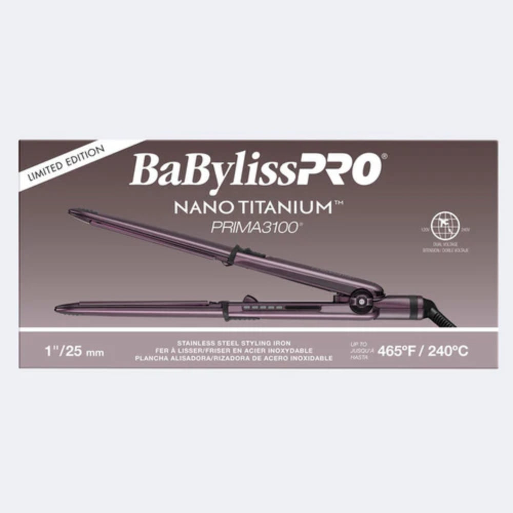 Babyliss Pro Limited Edition Nano Titanium Nightfall Prima 3100 Flat Iron - 1" (BNTP3100TUC) — image 5