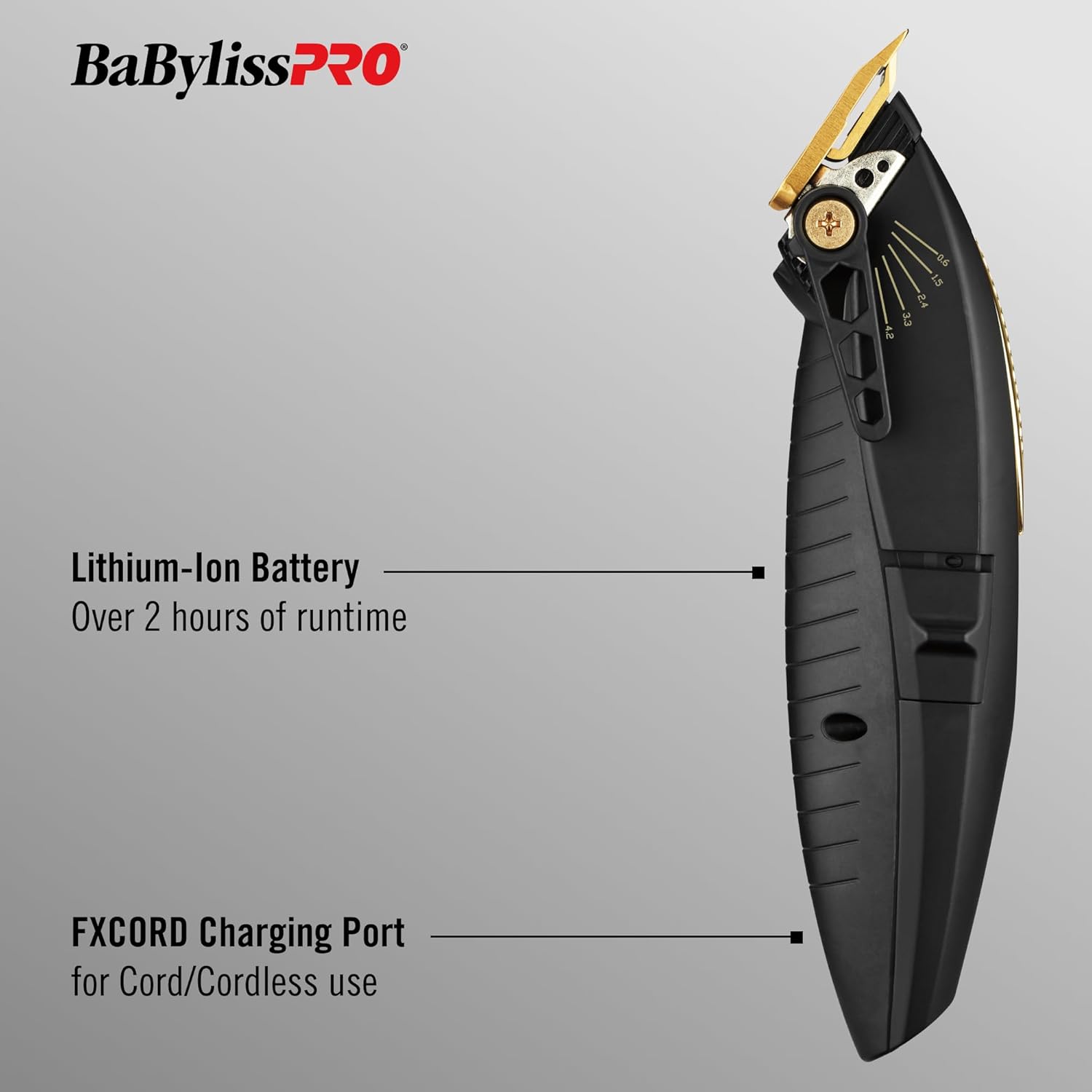 BaBylissPRO Cord-Cordless Lithium FX+ Ergonomic Clipper (FX673NS) — image 9