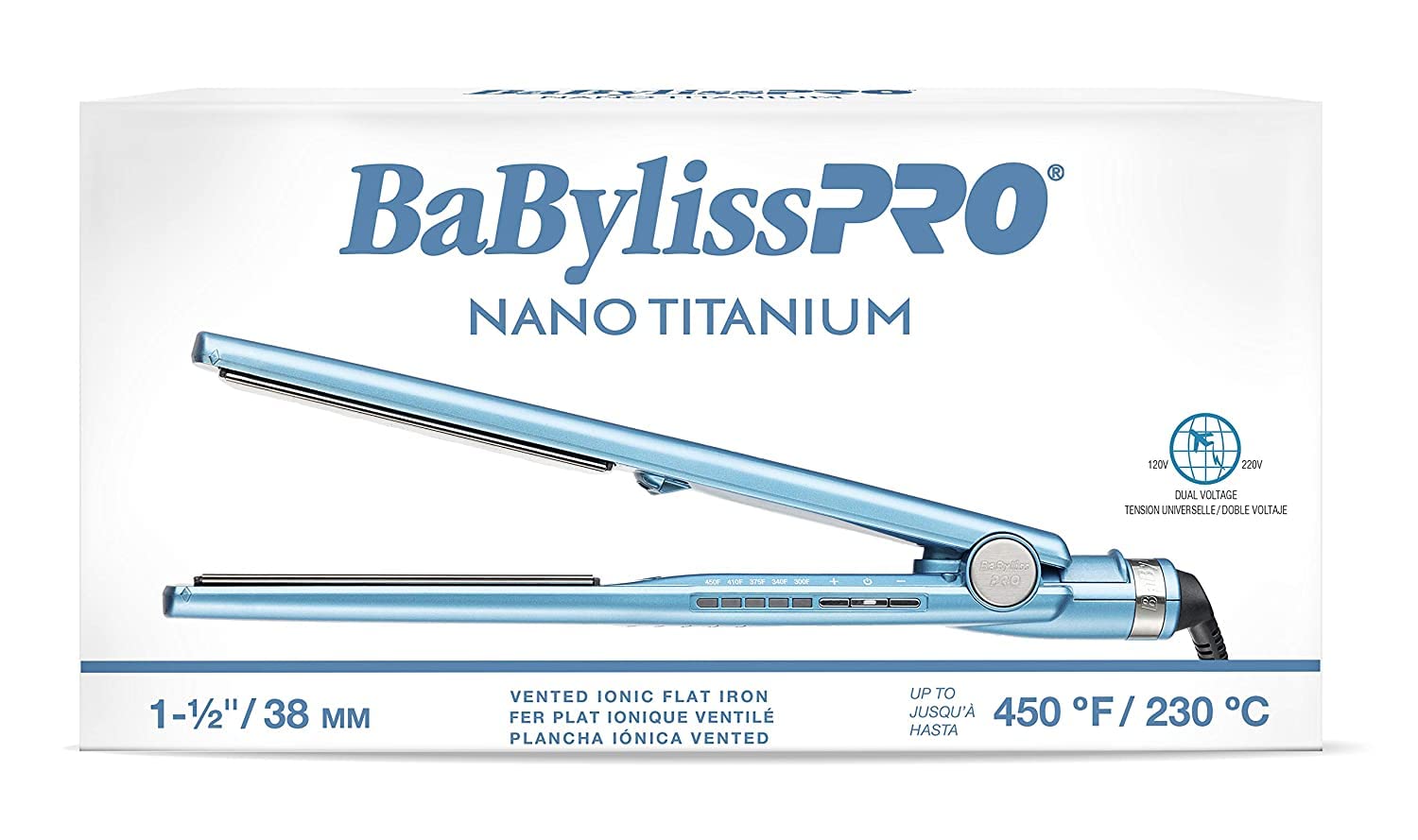 BaBylissPRO Nano Titanium Vented Ionic Flat Iron - 1.5" (BNT4093TUC) — image 9
