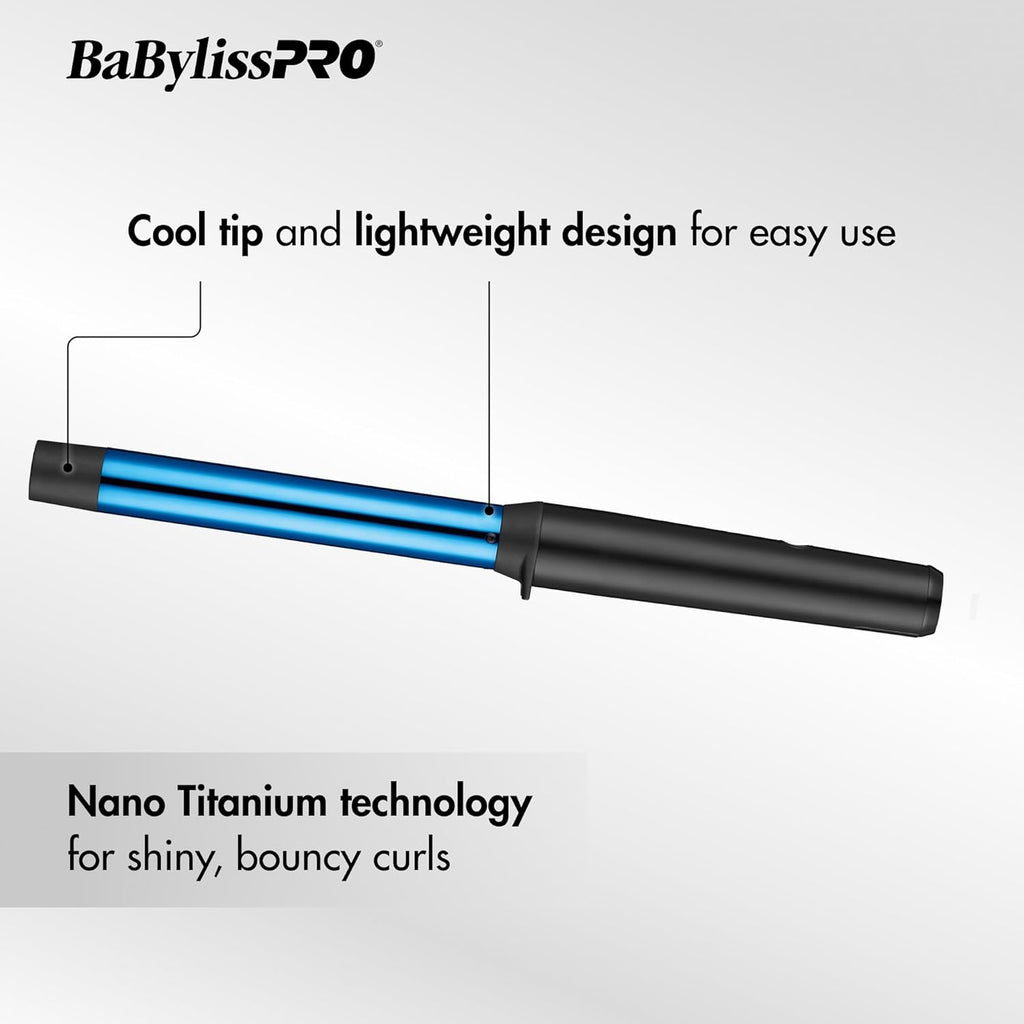 BaBylissPRO Nano Titanium Limited Edition Black & Blue Professional Curling Wand - 1" (BNTWMB100UC) — image 5