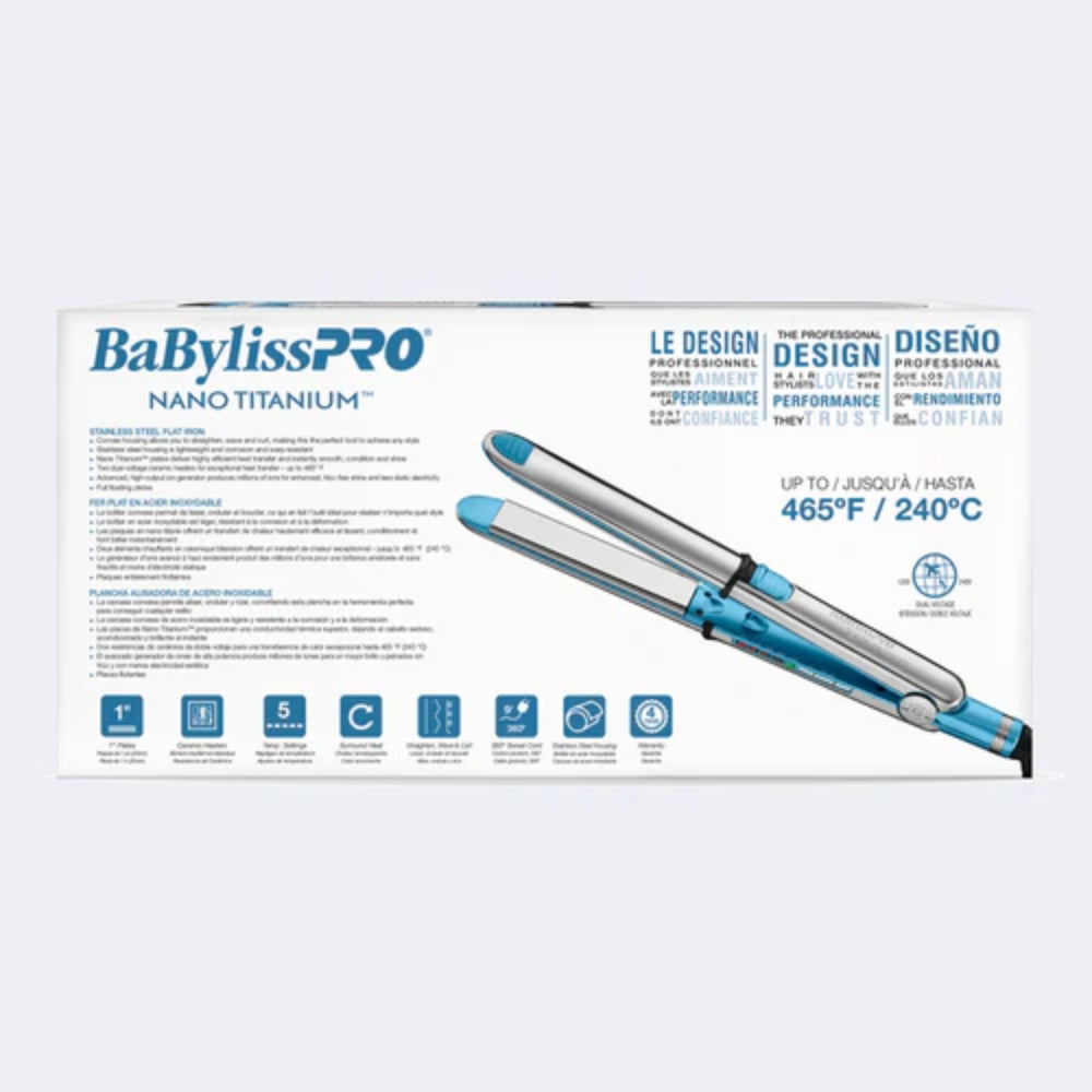 Babyliss Pro Nano Titanium Prima 3100 Flat Iron - 1" (BNT3100TUC) — image 6