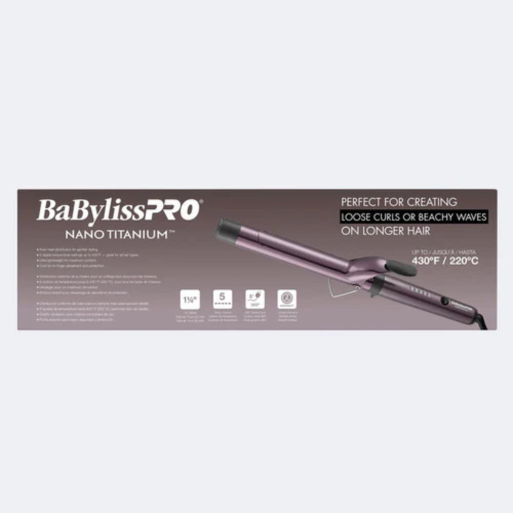 Babyliss Pro Limited Edition Nano Titanium Nightfall Extended Barrel Curling Iron - 1.25" (BNTWP125XLUC) — image 6