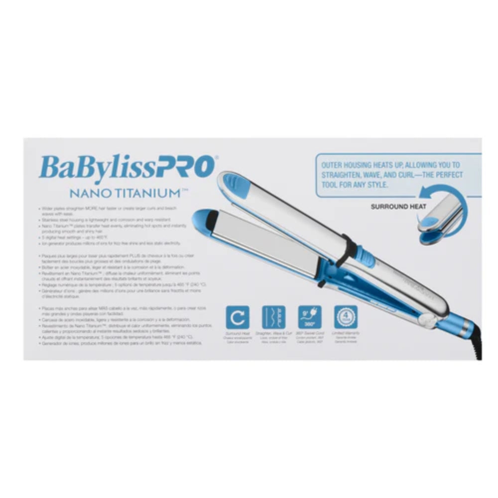 Babyliss Pro Nano Titanium Prima 3300 Flat Iron - 1.5" (BNT3300TUC) — image 6