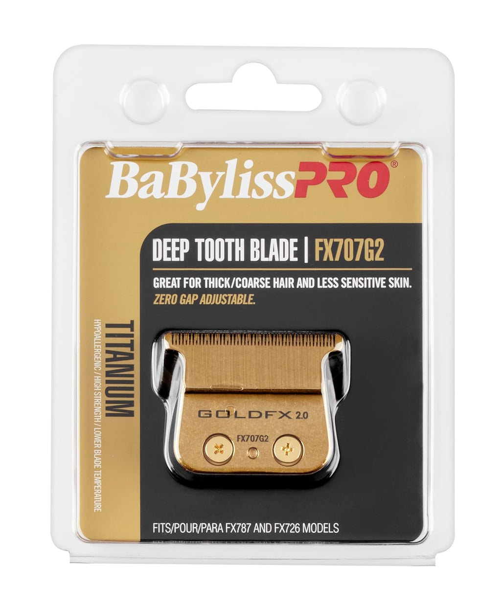 BaBylissPRO GoldFX Titanium Trimmer Blade - Deep Tooth (FX707G2) — image 9