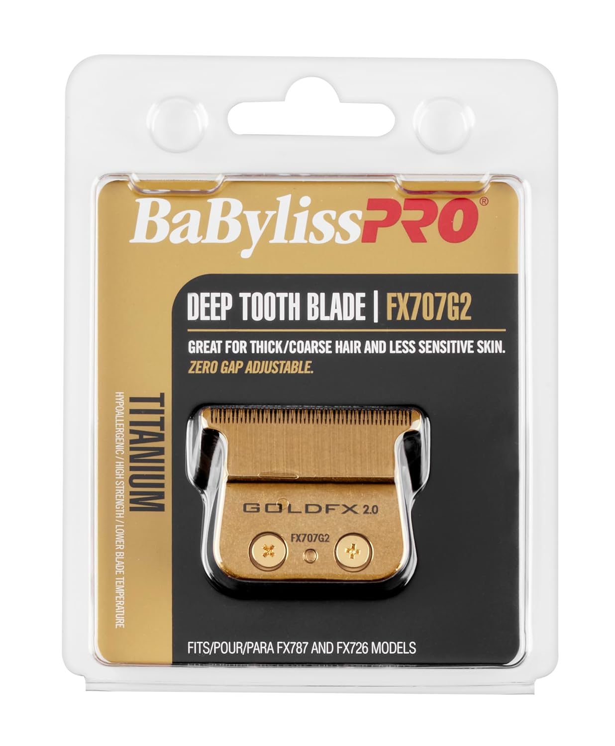 BaBylissPRO GoldFX Titanium Trimmer Blade - Deep Tooth (FX707G2) — image 9
