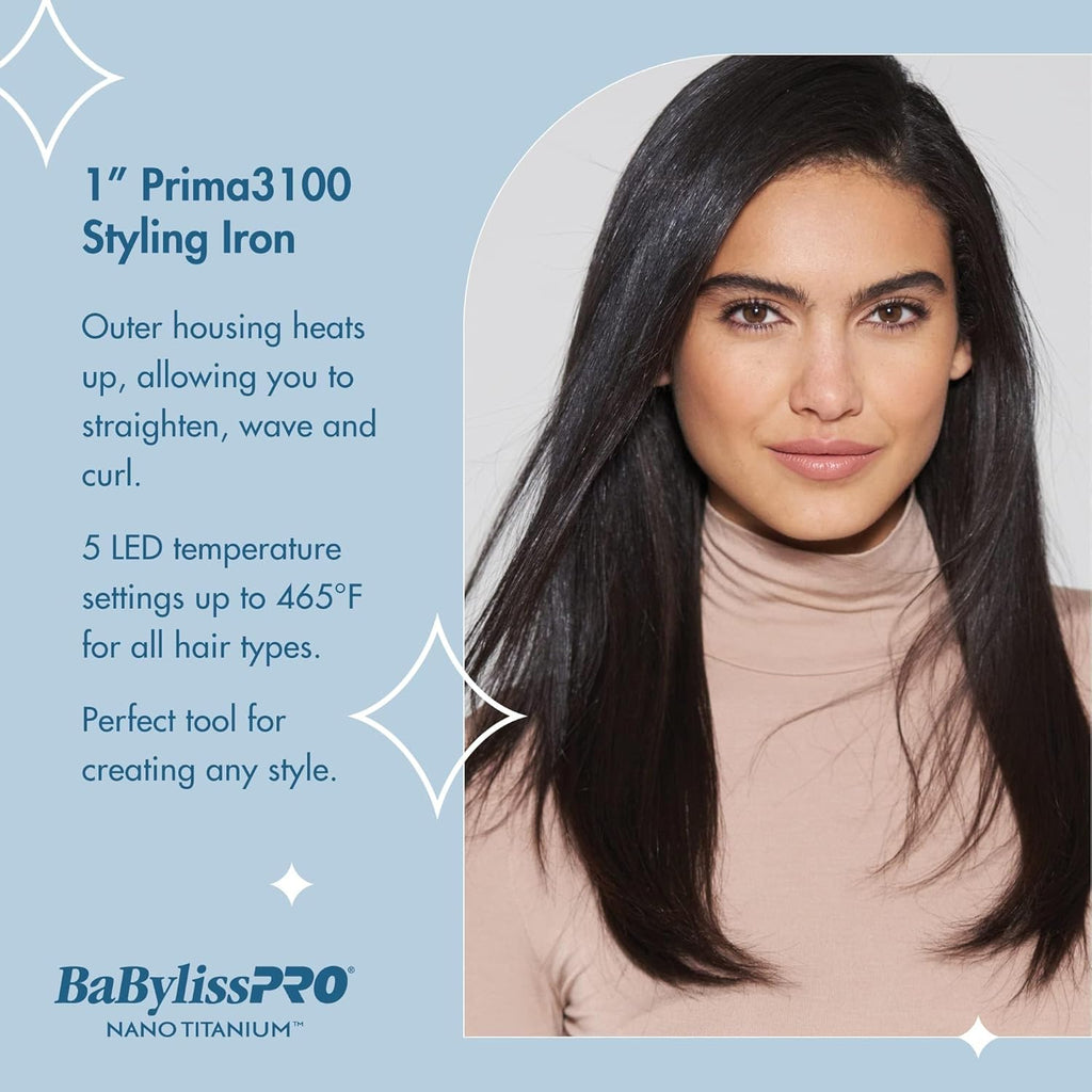 BaBylissPRO Nano Titanium Prima 3100 Flat Iron - 1" (BNT3100TUC) — image 11