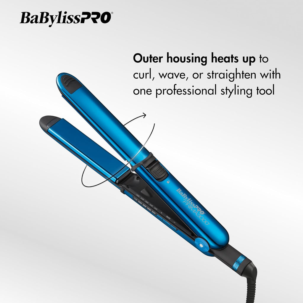 BaBylissPRO Limited Edition Black & Blue Nano Titanium Prima 3000 Flat Iron - 1.25" (BNTMB3000TUC) — image 5