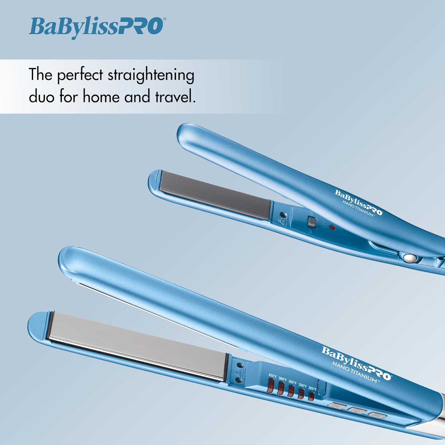 BaBylissPRO Nano Titanium 1" & 3/4" Ultra-Sleek Flat Iron Value Set (BNTPP93) — image 3