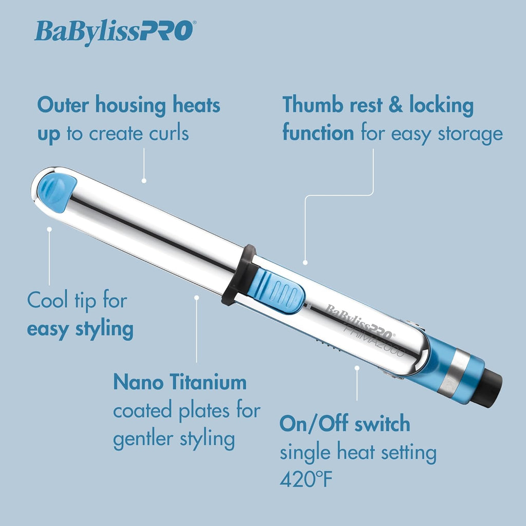 BaBylissPRO Nano Titanium Prima 2000 Mini Flat Iron 3/4" — image 8