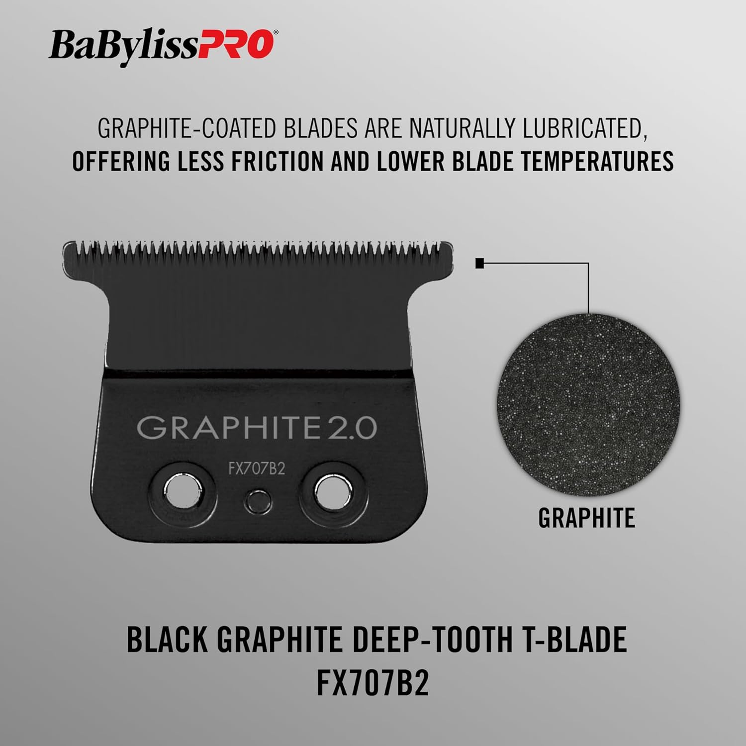 BaBylissPRO Black Graphite 2.0 Trimmer Blade - Deep Tooth (FX707B2) — image 5