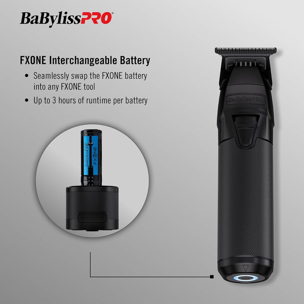 BaBylissPRO FXONE BLACKFX All-Metal Interchangeable-Battery Cordless Trimmer (FX799MB) — image 10