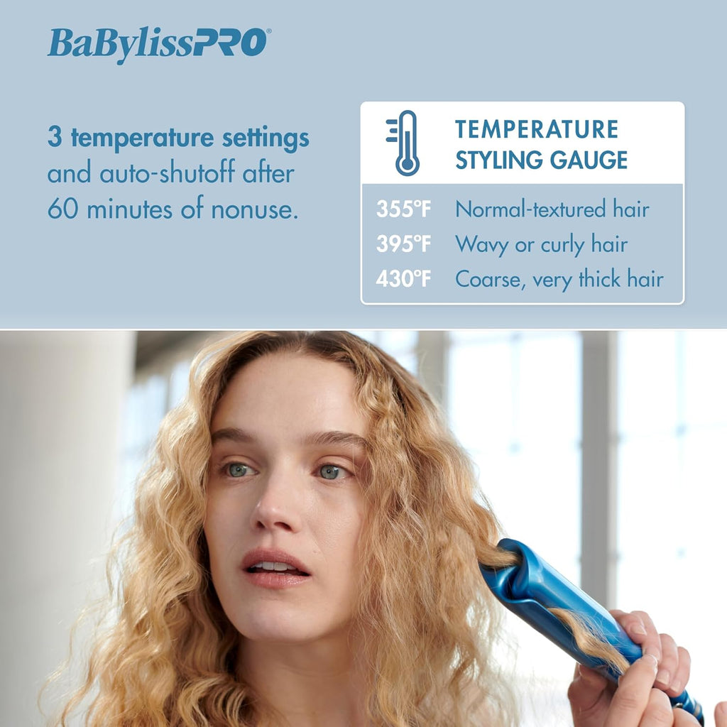 BaBylissPRO Nano Titanium Compact Ionic Deep Waver Iron (BNTMDWUC) — image 9