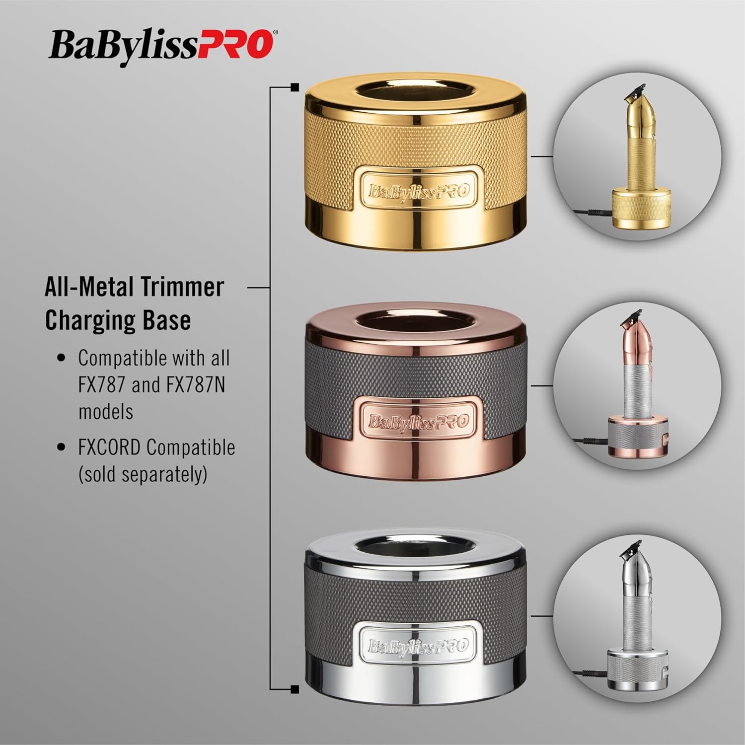 BaBylissPRO RoseFX Trimmer Charging Base for FX787 & FX788 Trimmers (FX787BASE-RG) — image 6