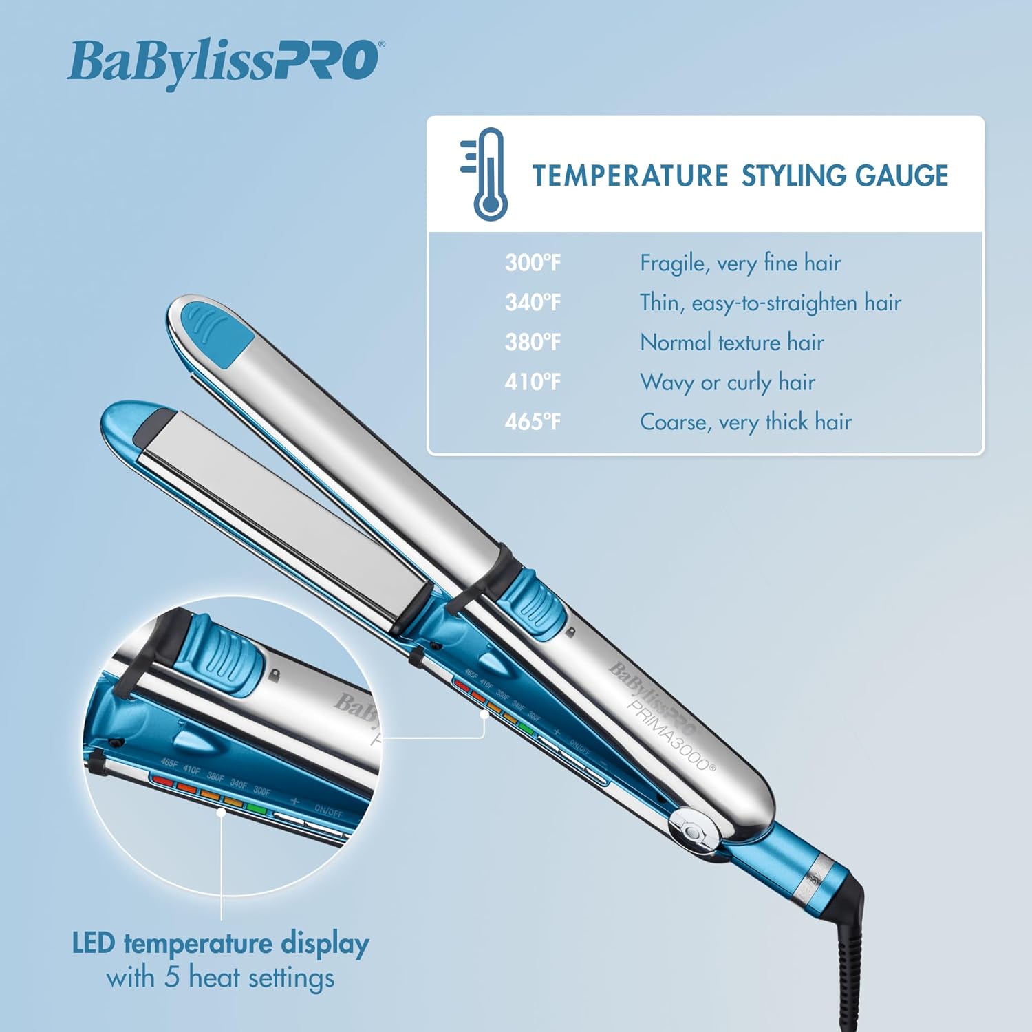 BaBylissPRO Nano Titanium Prima 3100 Flat Iron - 1" (BNT3100TUC) — image 9