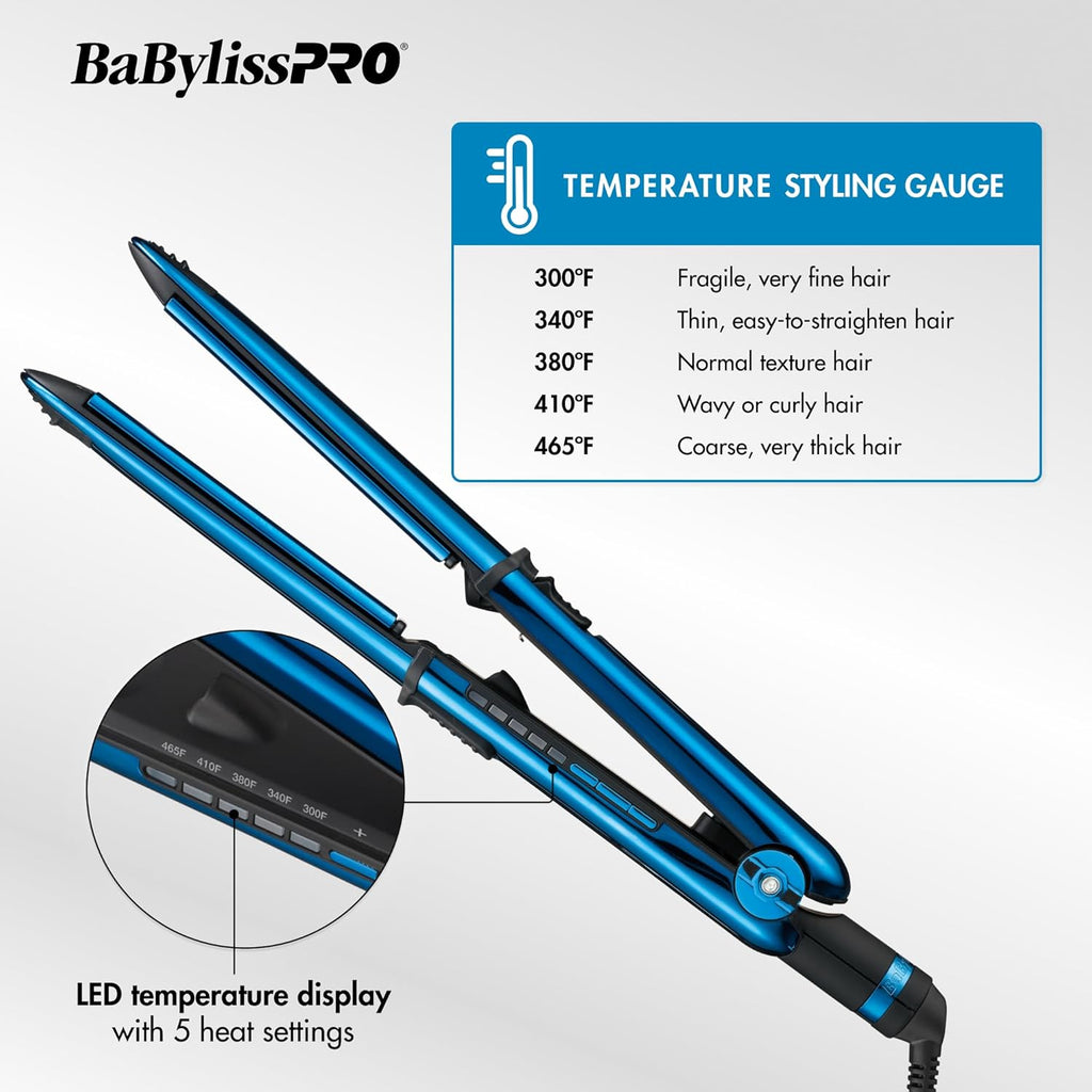 BaBylissPRO Limited Edition Black & Blue Nano Titanium Prima 3000 Flat Iron - 1.25" (BNTMB3000TUC) — image 7