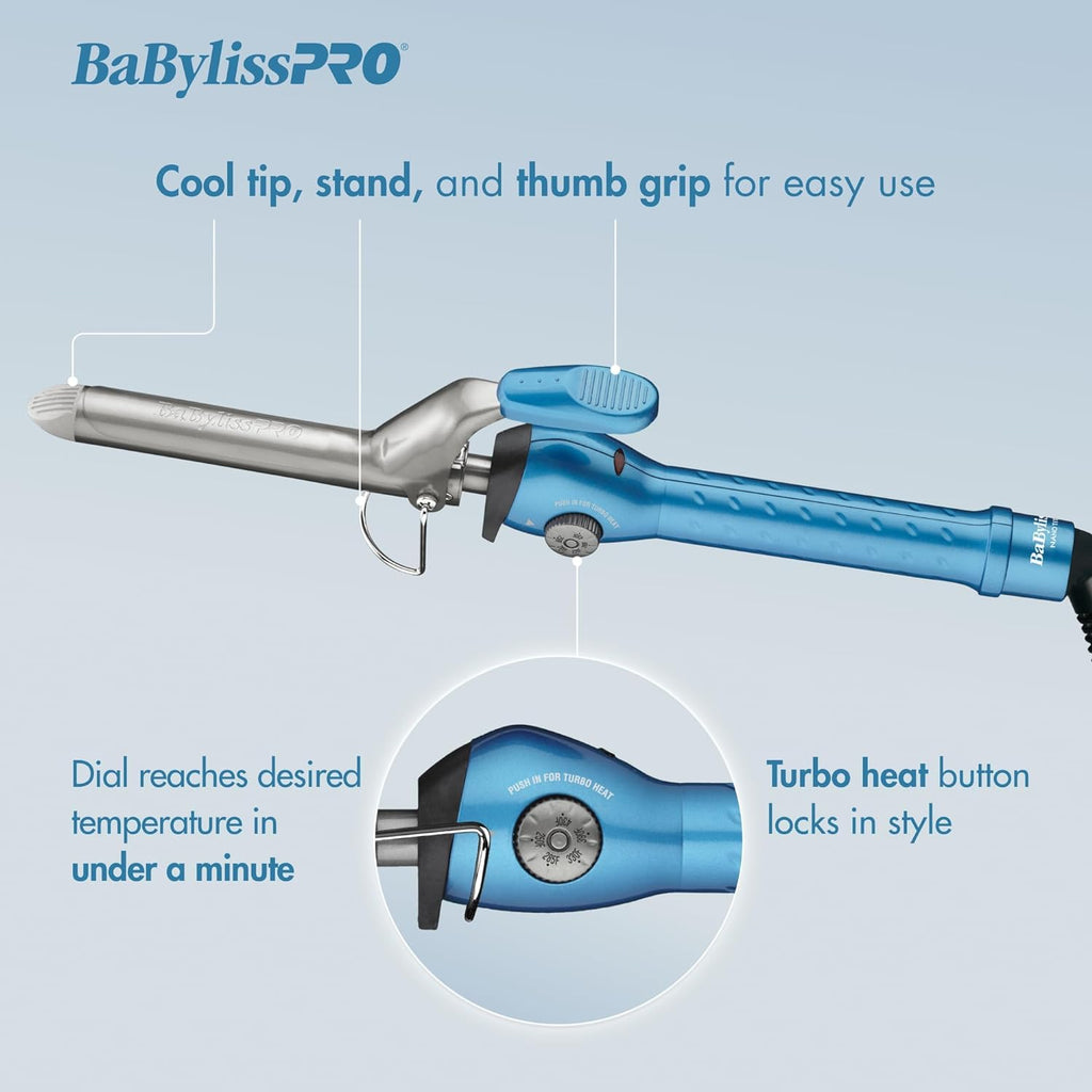 BaBylissPRO Nano Titanium Spring Curling Iron 3/4" (BNT75S) — image 5