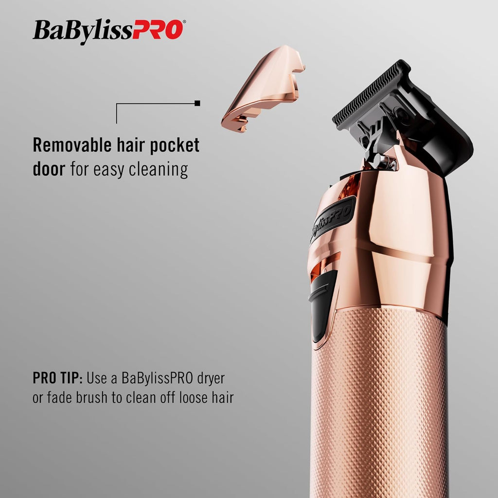 BaBylissPRO FXOne Rose GoldFX All-Metal Interchangeable-Battery Cordless Trimmer (FX799RG) — image 5