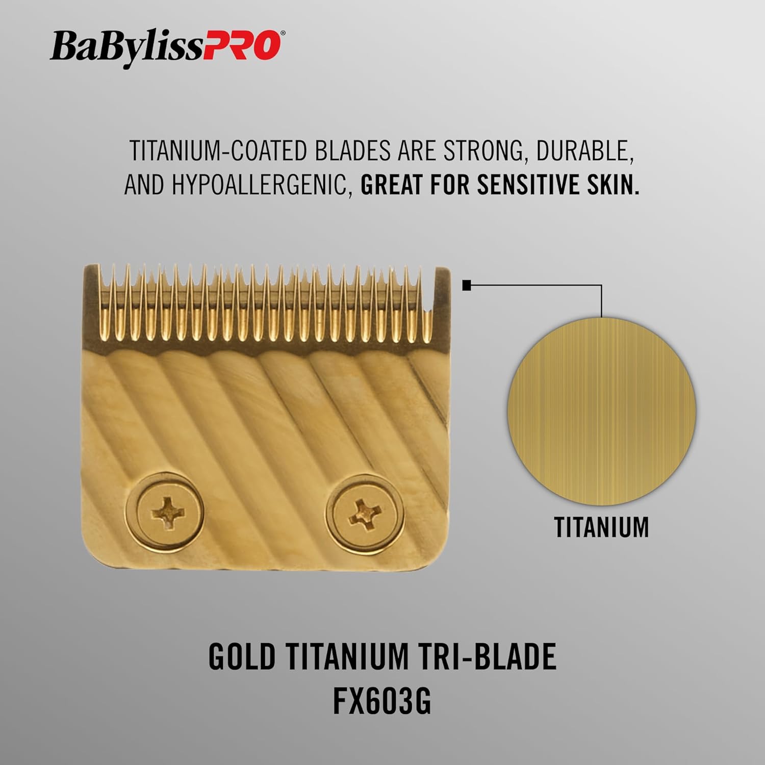 BaBylissPRO Replacement Gold Titanium Tri-Blade (603G) — image 3