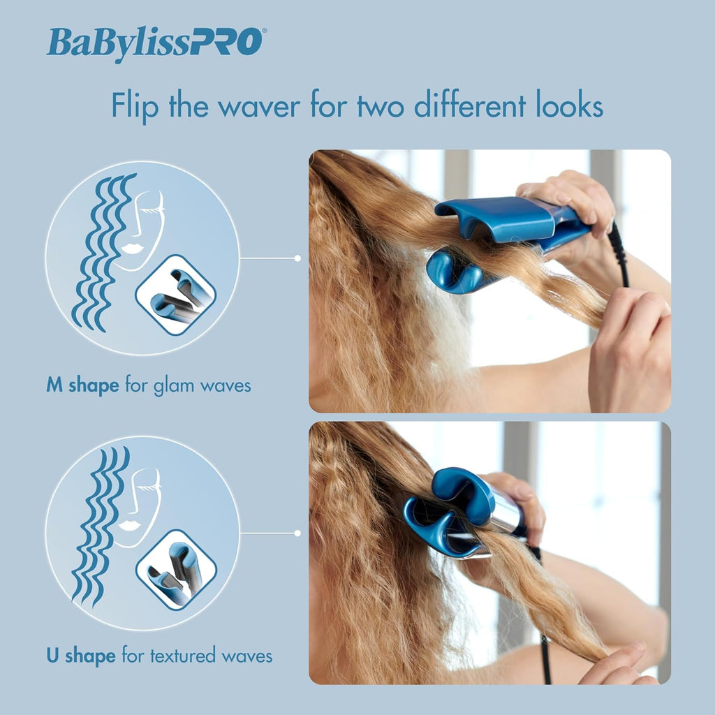 BaBylissPRO Nano Titanium Compact Ionic Deep Waver Iron (BNTMDWUC) — image 8