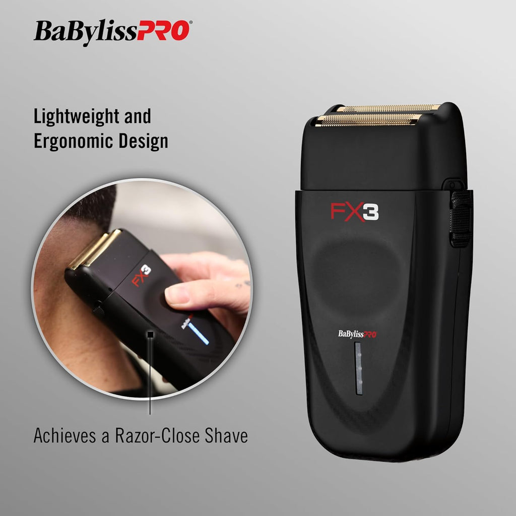 BaBylissPRO FX3 Matte Black Professional High Speed Foil Shaver (FXX3SB) — image 6