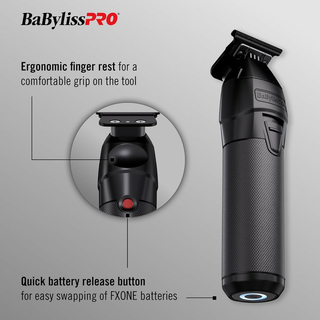 BaBylissPRO FXONE BLACKFX All-Metal Interchangeable-Battery Cordless Trimmer (FX799MB) — image 11