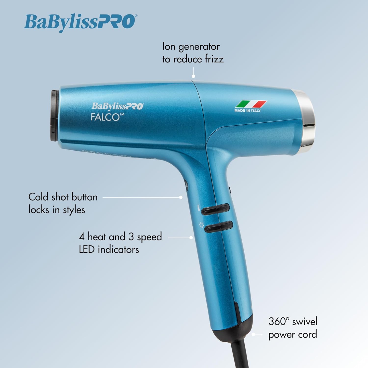 BaBylissPRO Nano Titanium Professional Italian High-Speed Falco Hair Dryer (BNT8550) — image 13