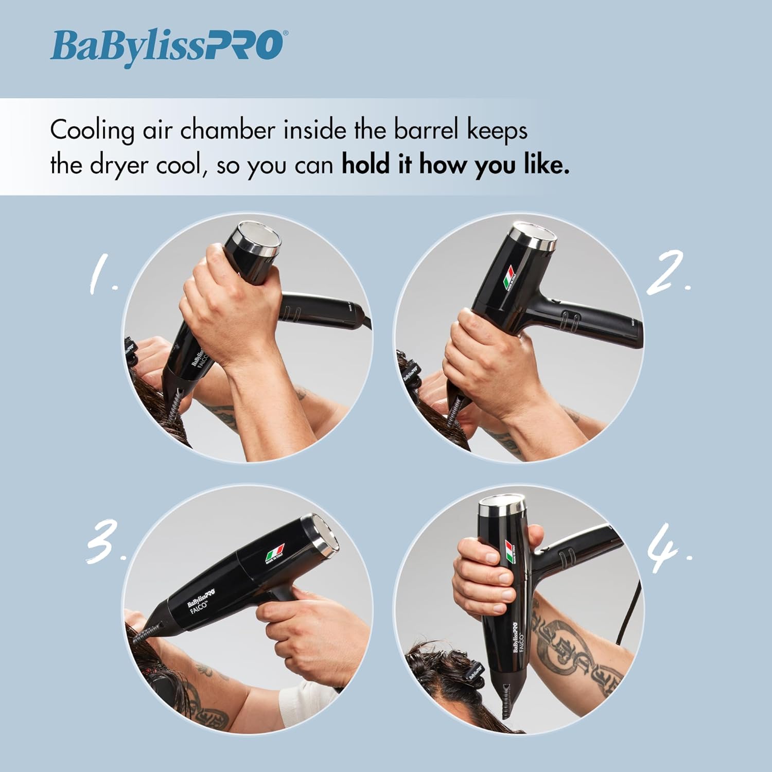 BaBylissPRO Nano Titanium Professional Italian High-Speed Falco Hair Dryer (BNT8550) — image 15