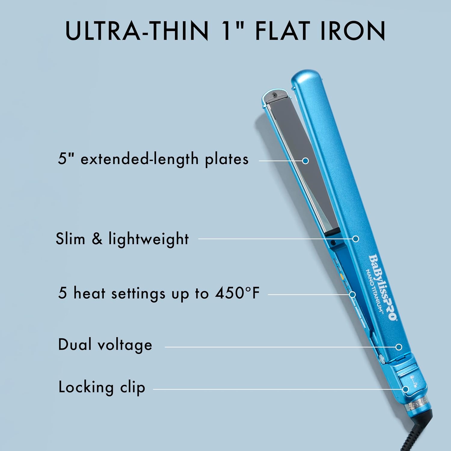BaBylissPRO Nano Titanium Ultra-Thin Flat Iron — image 5