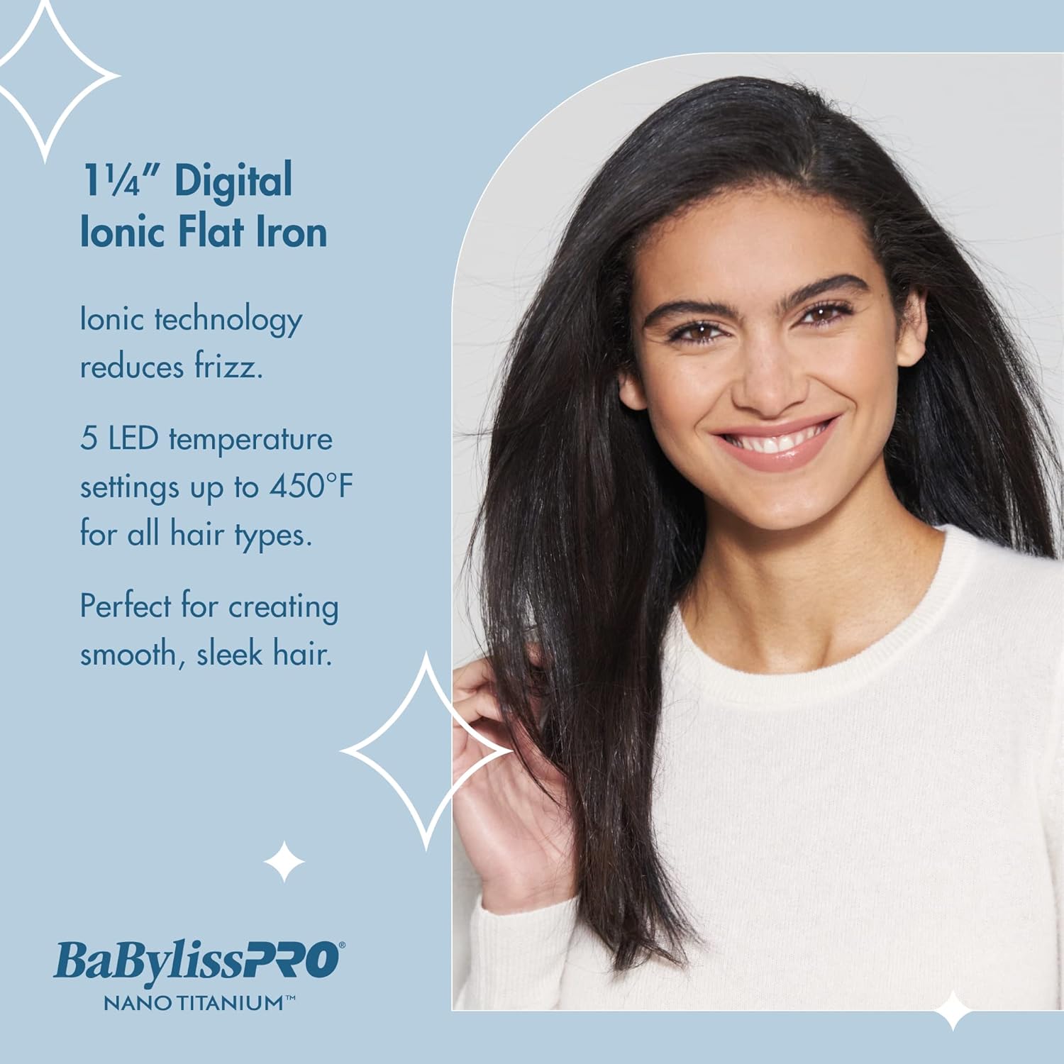 BaBylissPRO Nano Titanium Ionic Flat Iron - 1.25" (BNT4091TUC) — image 7