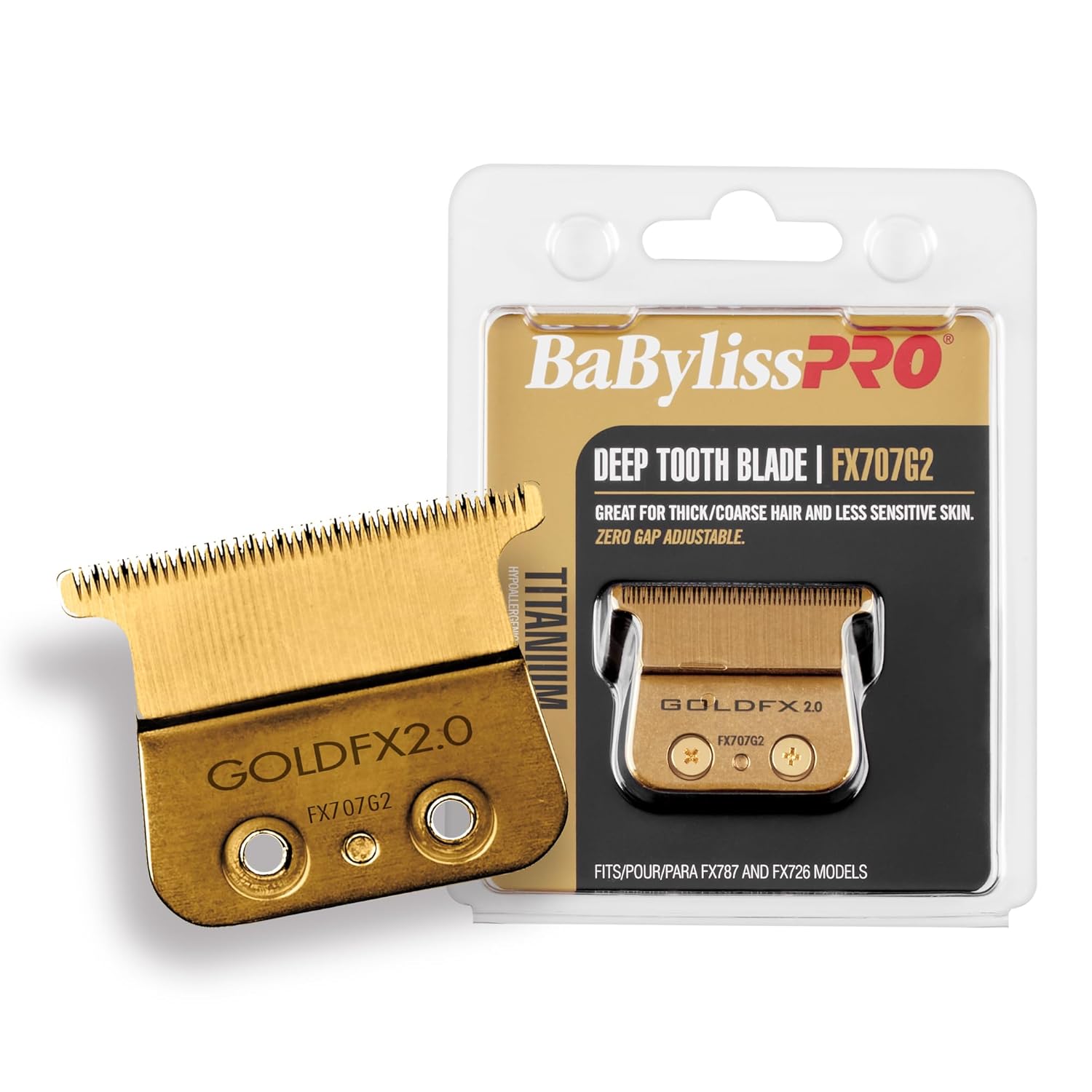 BaBylissPRO GoldFX Titanium Trimmer Blade - Deep Tooth (FX707G2) — image 3