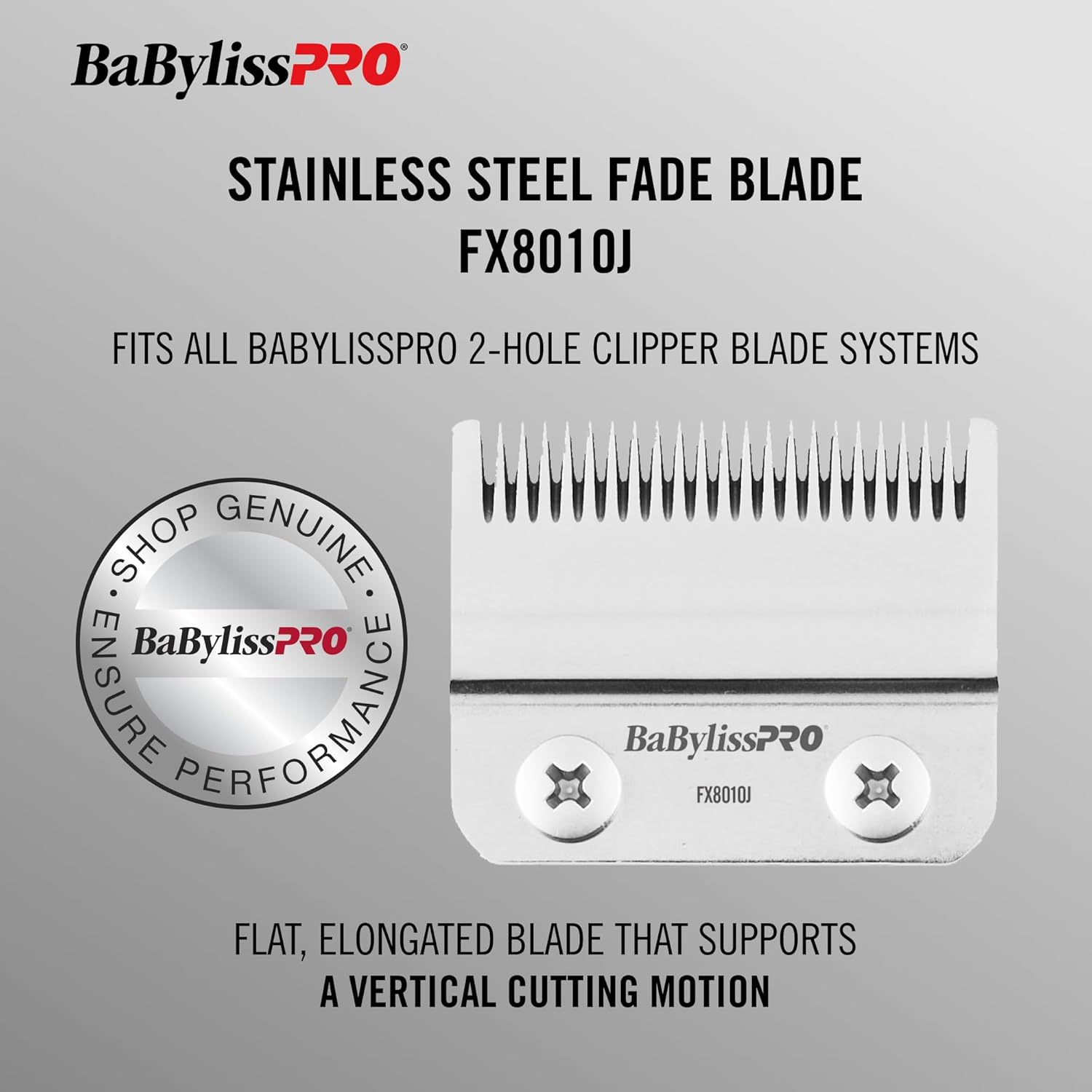 BaBylissPRO Stainless Steel Clipper Fade Blade (FX8010J) — image 3