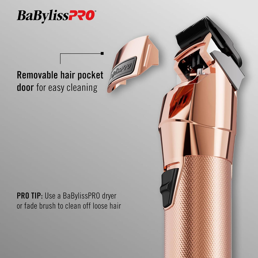 BaBylissPRO FXOne Rose GoldFX All-Metal Interchangeable Battery Cordless Clipper (FX899RG) — image 6