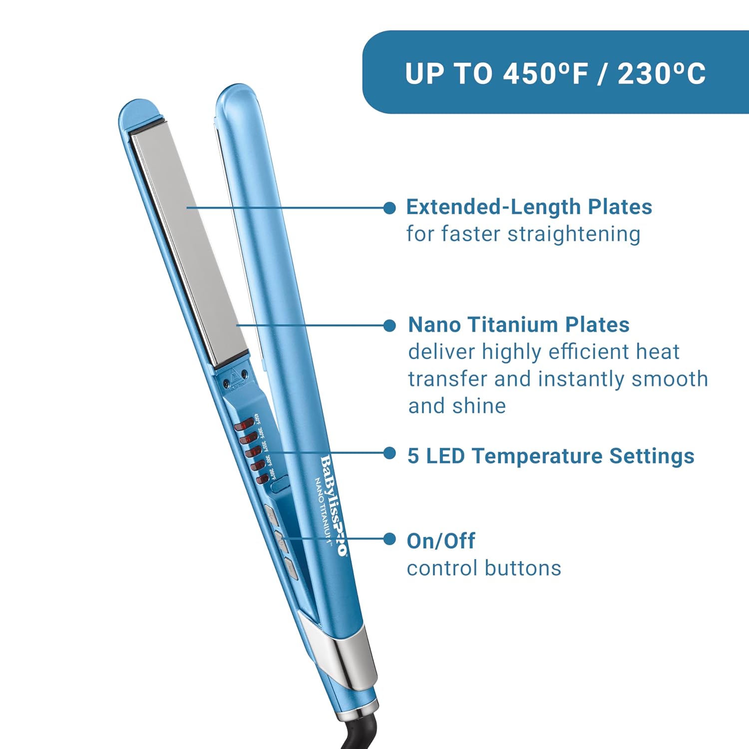 BaBylissPRO Nano Titanium 1" & 3/4" Ultra-Sleek Flat Iron Value Set (BNTPP93) — image 4