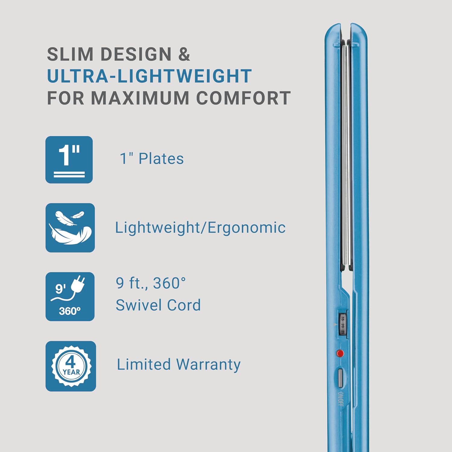 BaBylissPRO Nano Titanium 1" Compact & 1" Ultra-Thin Full SIze Flat Iron Value Set (BNTPP84) — image 3