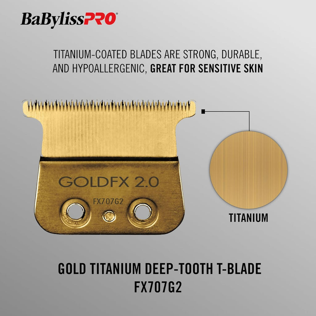 BaBylissPRO GoldFX Titanium Trimmer Blade - Deep Tooth (FX707G2) — image 5
