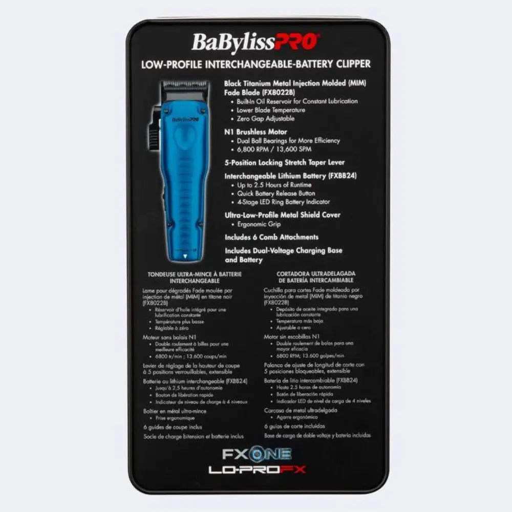 Babyliss Pro FXONE Lo-ProFX Limited Edition Black & Blue Clipper