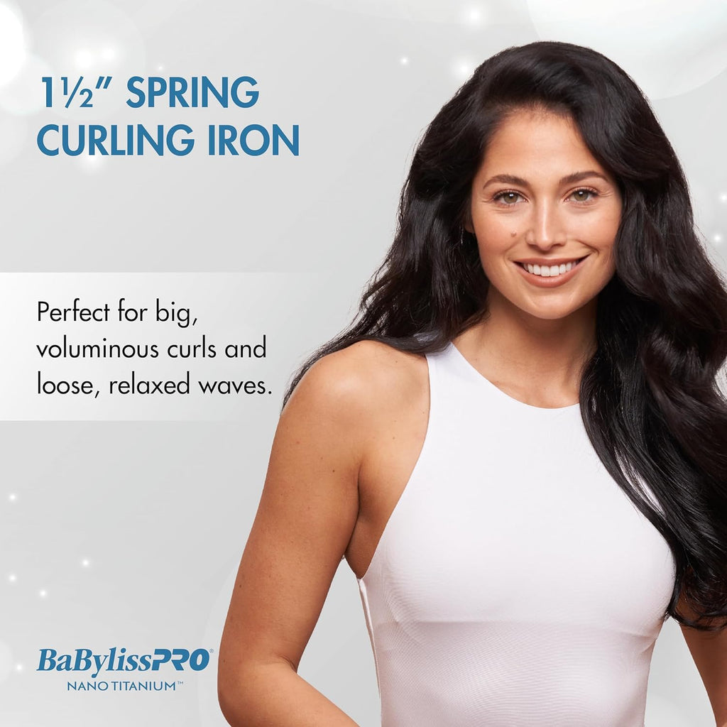 BaBylissPRO Nano Titanium Spring Curling Iron 1.5" (BNT150S) — image 7